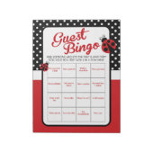 Ladybug Gast Bingo Baby shower Game Pack Notitieblok (Linkerzijde)