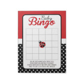 Ladybug Gift Bingo Baby shower Game Pack Notitieblok (Linkerzijde)