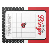 Ladybug Gift Bingo Baby shower Game Pack Notitieblok (Voorkant)