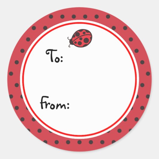 Ladybug Gift Label Stickers (Voorkant)