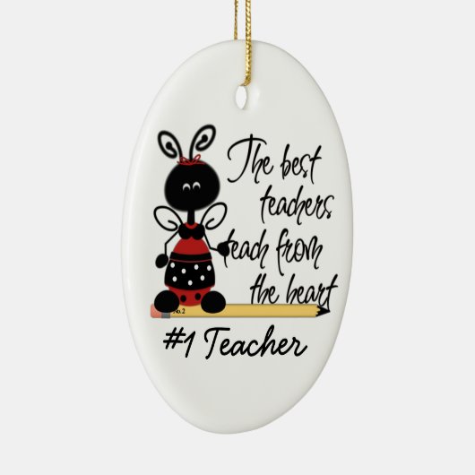 Ladybug Gift Ornament van leraar (Rechts)