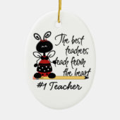Ladybug Gift Ornament van leraar (Voorkant)
