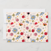 Ladybug Girl Baby Fotogeboorteaankondiging Aankondiging (Achterkant)