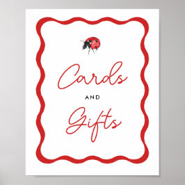Ladybug Girl Birthday Cards and Gifts Sign Poster