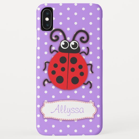 Ladybug girls name purple Case-Mate iPhone case (Achterkant)