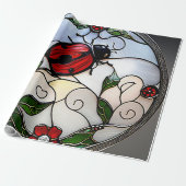Ladybug Glas in lood Insects Cadeaupapier (Uitgerold)