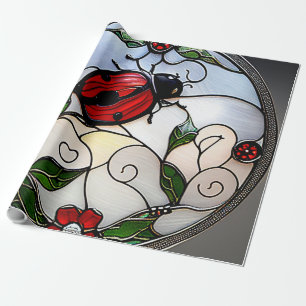 Ladybug Glas in lood Insects Cadeaupapier