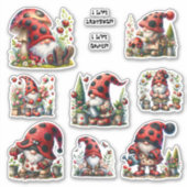 LadyBug Gnome Life Stickers (Voorkant)