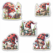 LadyBug Gnome Life Stickers (Voorkant)