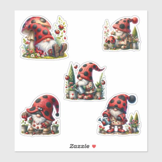LadyBug Gnome Life Stickers (Vel)