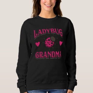Ladybug Grandma Pink White Garden Insect Trui