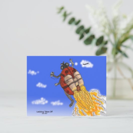 Ladybug haalt Briefkaart uit (Staand voorkant)