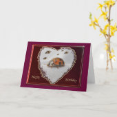 Ladybug Happy Birthday Kaart (Gele Bloem)