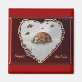Ladybug Happy Birthday Magnet (Voorkant)
