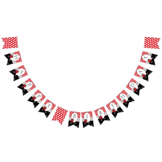 Ladybug Happy Birthday Vlaggetjes (Alle)