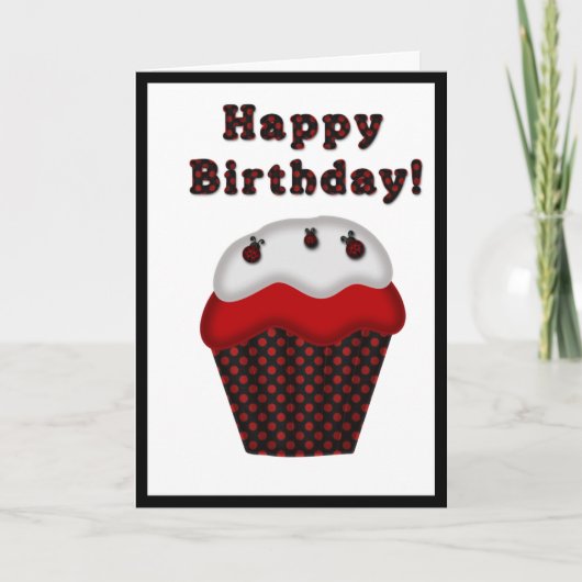Ladybug Happy Birthday Wenskaart Kaart (Voorkant)