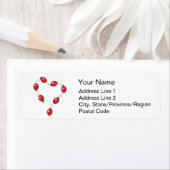 Ladybug hart illustratie Adresetiketten Etiket (Insitu)