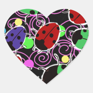 Ladybug Hart Sticker