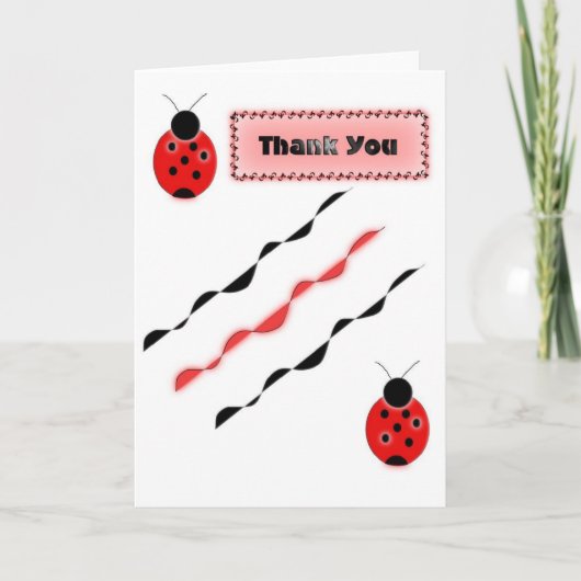 Ladybug - Hartelijk dank Bedankkaart (Voorkant)