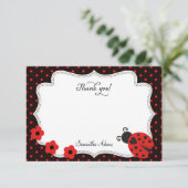 Ladybug - Hartelijk dank Bedankkaart (Staand voorkant)