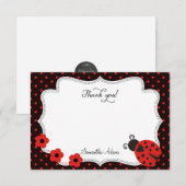 Ladybug - Hartelijk dank Bedankkaart (Voorkant / Achterkant)