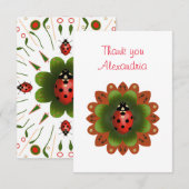 Ladybug - Hartelijk dank Bedankkaart (Voorkant / Achterkant)