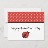 Ladybug harten Valentijnsdag kaart (Voorkant)