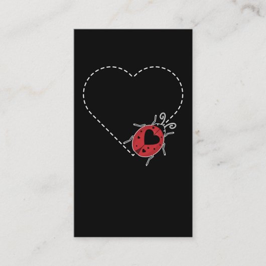 Ladybug Heart Beetle snijdt entomoloog Visitekaartje (Voorkant)