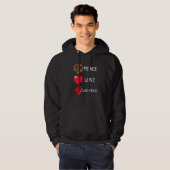 Ladybug Heart Bug Love Peace Ladybug Ladybug Inse Hoodie (Voorkant volledig)