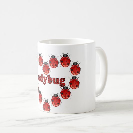 Ladybug Heart Coffee-Mok Koffiemok (Voorkant rechts)
