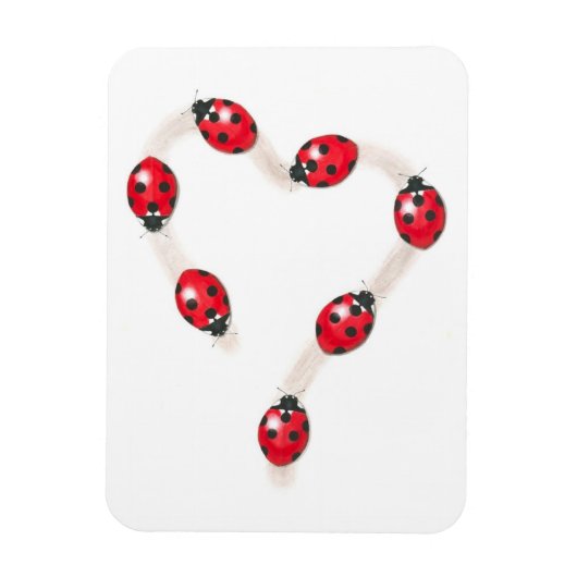 Ladybug Heart Flexi Magnet Magneet (Verticaal)