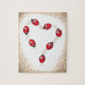 Ladybug Heart Jigzaag Puzle Legpuzzel (Verticaal)