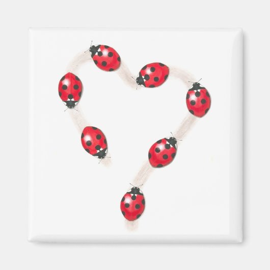 Ladybug Heart Magnet (Voorkant)
