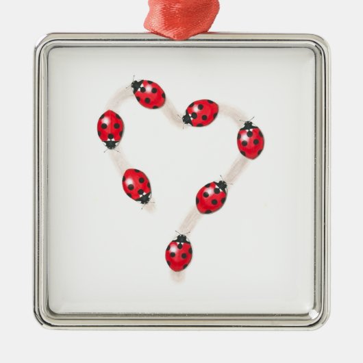 Ladybug Heart Ornament (Voorkant)
