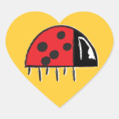 Ladybug Heart Sticker (Voorkant)
