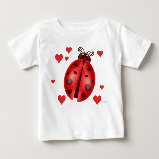 Ladybug Hearts Baby T-shirt (Voorkant)
