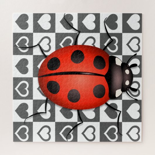 Ladybug & Hearts - Cute Legpuzzel (Horizontaal)