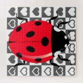Ladybug & Hearts - Legpuzzel (Horizontaal)