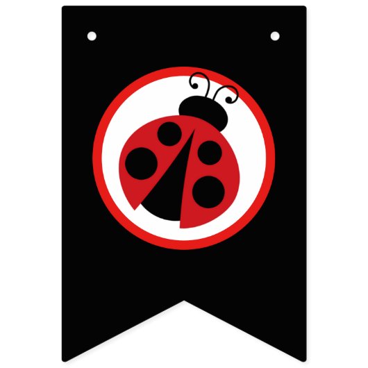 Ladybug Het is een meisje Baby shower opknoping Ba Vlaggetjes (Tweede vlag)
