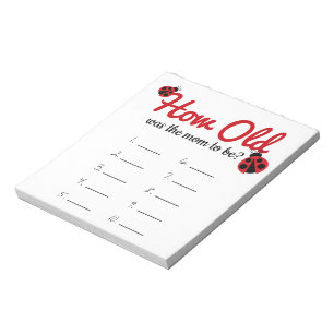 Ladybug Hoe oud was het antwoordblad van het moede Notitieblok