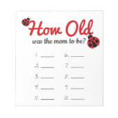 Ladybug Hoe oud was het antwoordblad van het moede Notitieblok (Voorkant)