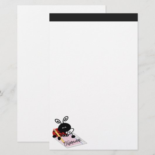 Ladybug Homework Briefpapier (Voorkant / Achterkant)