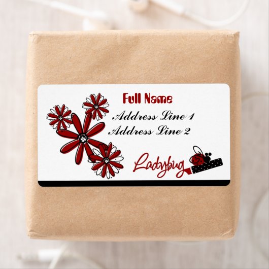Ladybug Hot-lips Avery Label (Insitu)