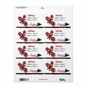 Ladybug Hot-lips Avery Label (Full Sheet)