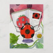 Ladybug houdt van lezen van Briefkaart (Voorkant)