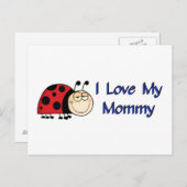 Ladybug Ik hou van mijn mama Briefkaart (Voorkant / Achterkant)