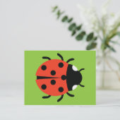 Ladybug Illustratie Briefkaart (Staand voorkant)