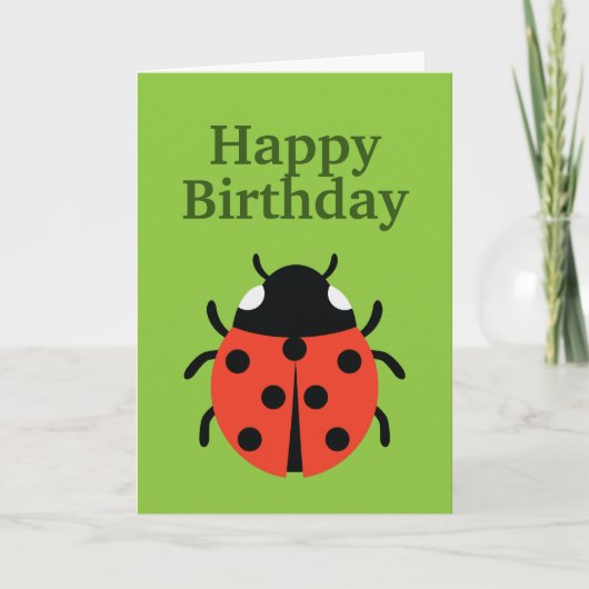 Ladybug Illustratie Kaart (Voorkant)