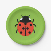 Ladybug Illustratie Papieren Bordje (Voorkant)