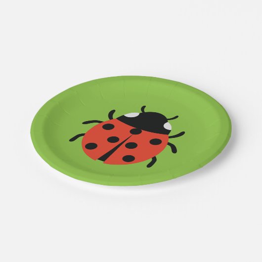 Ladybug Illustratie Papieren Bordje (Gekanteld)